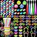TSDATOWR New Years Eve Party Supplies 2026 Glow in the Dark Party Supplies for Kids Adults Light Up Party Favors with 57 LED Light Up Toys 100 Glow Sticks Bulk DIY Glow Necklaces Neon Party Decorations - Image 4