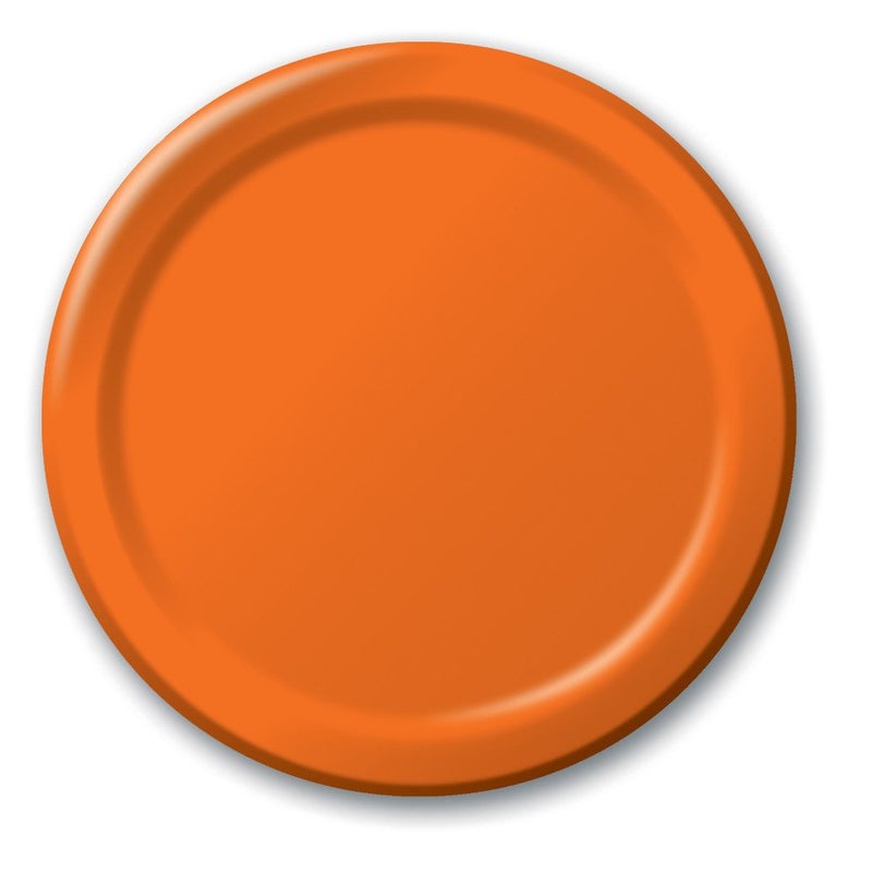 Creative Converting Touch of Color 24 Count Paper Banquet Plates SunKissed Orange