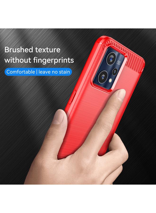 S-TOP Case For Realme Narzo 50 Pro Brushed Texture Carbon Fiber TPU Phone Case - Image 3