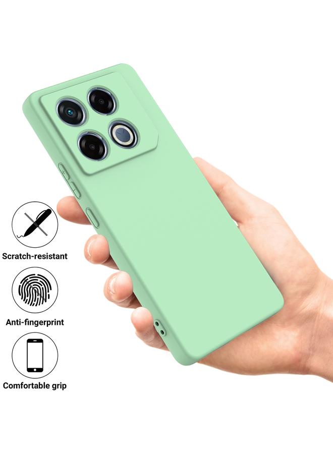 Green Tiger Case For Infinix GT 20 Pro Solid Color Liquid Silicone Dropproof Full Coverage Phone Case  - Image 2