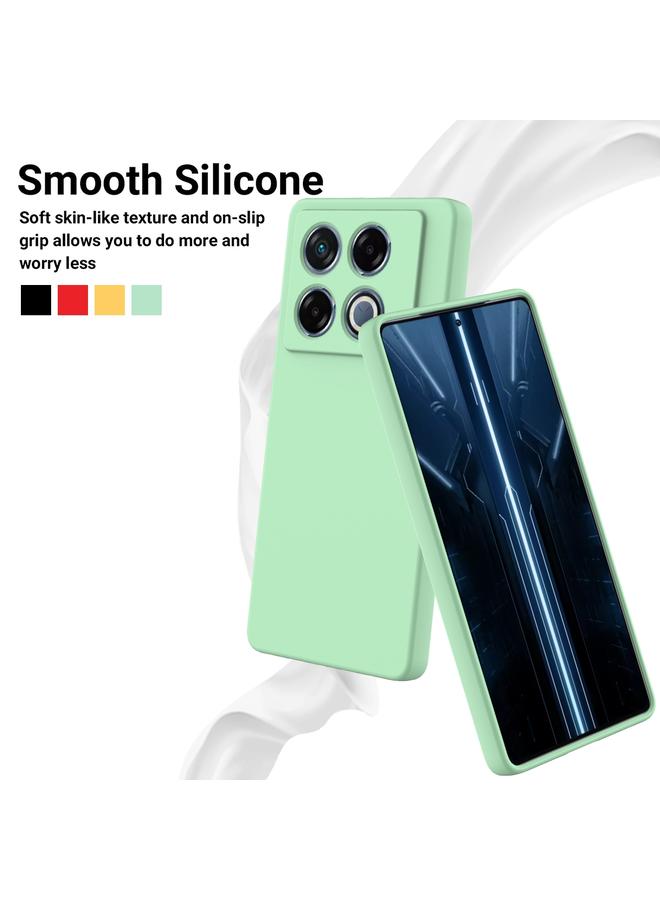 Green Tiger Case For Infinix GT 20 Pro Solid Color Liquid Silicone Dropproof Full Coverage Phone Case  - Image 3