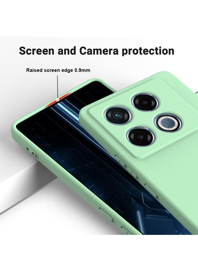 Green Tiger Case For Infinix GT 20 Pro Solid Color Liquid Silicone Dropproof Full Coverage Phone Case  - Image 4