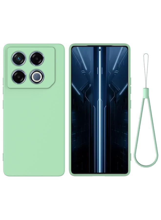 Green Tiger Case For Infinix GT 20 Pro Solid Color Liquid Silicone Dropproof Full Coverage Phone Case  - Image 1