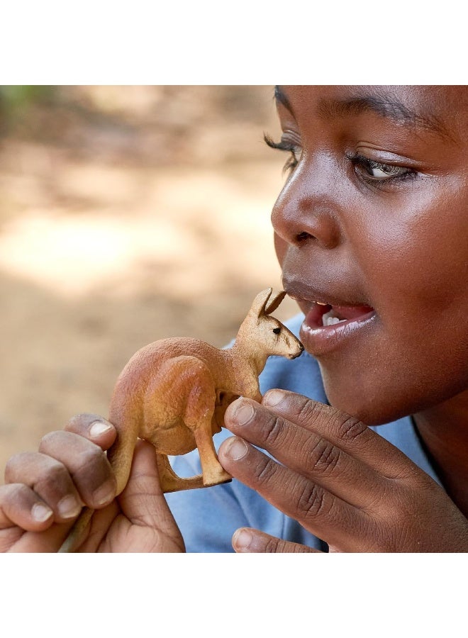 Schleich Kangaroo Toy Figure, Brown 2.6 inch 14756 - Image 3