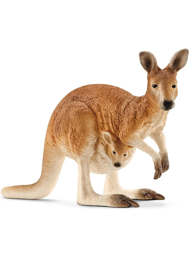 Schleich Kangaroo Toy Figure, Brown 2.6 inch 14756 - Image 1
