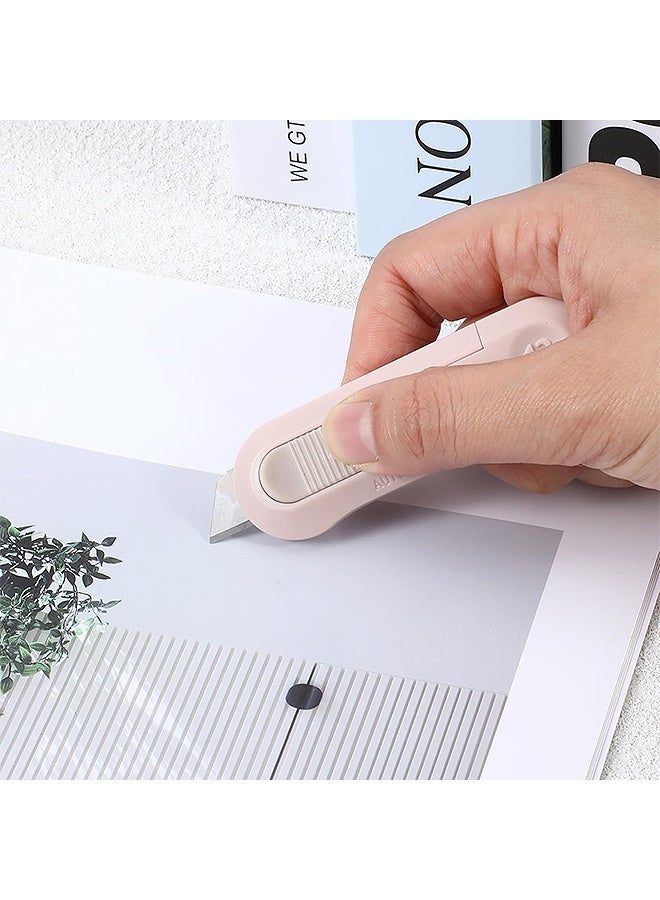 MXN 4 Pcs Mini Utility Knives, Easy Slide Retractable Box Opener Cutter, for Office Home Arts Crafts Cartons Cardboard Paper DIY  - Image 5