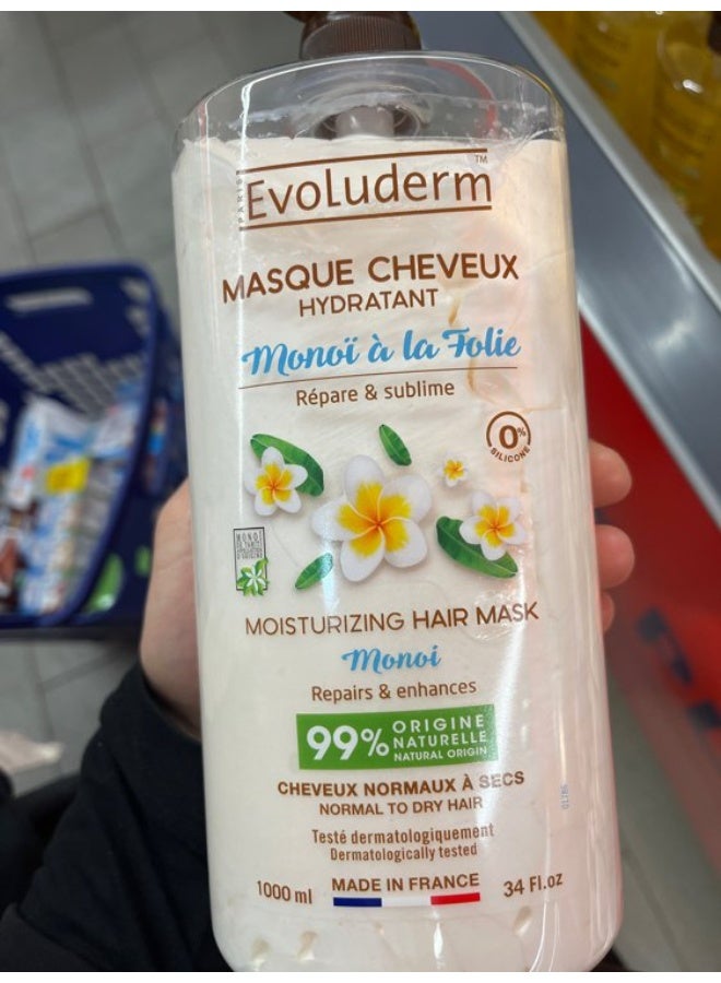 Evoluderm Monoï à la Folie Moisturizing Hair Mask 1L - Image 2