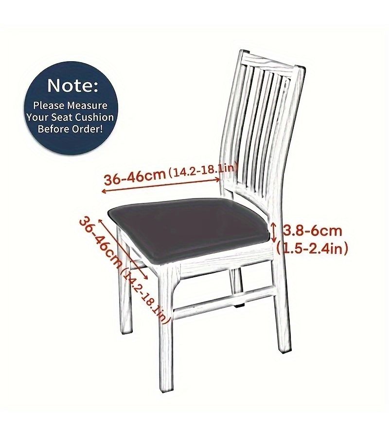 6Pcs Retro Pattern Elastic Seat Cover Suitable for Dining Chair Office Home - Image 3