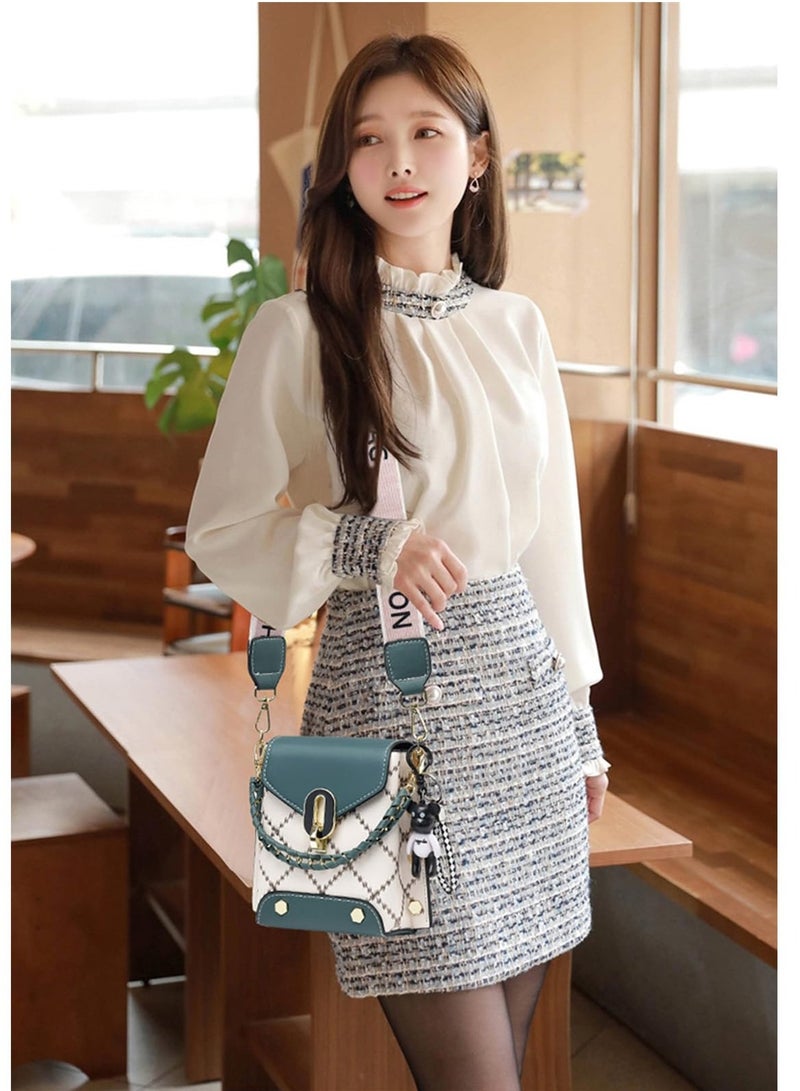 Excefore Crossbody Bag, Fashion Handbag, Shoulder Bag Exude A Fashionable Temperament, Fashion Forward Women Style (Green) - Image 5