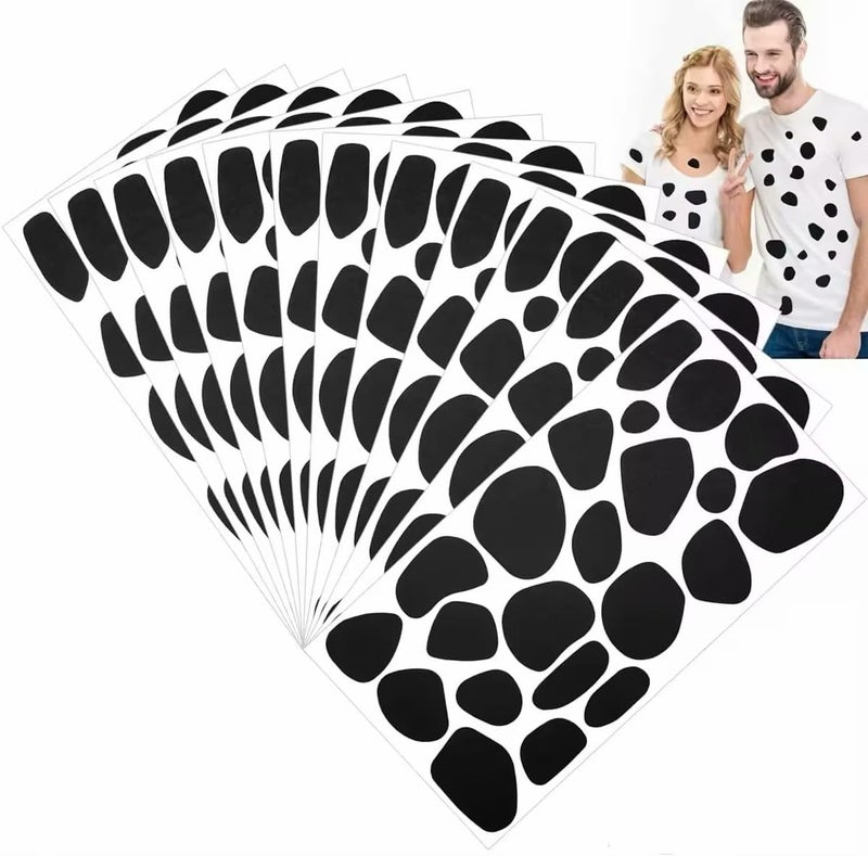 Iceyyyy 12 Sheets Black Adhesive Felt Circles - 200+ Pieces Black Self-Adhesive Felt Messy Dots Sticker Pads for Halloween DIY Projects, Professional Craft Finishing - Image 1