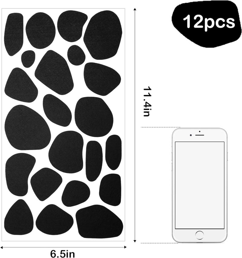 Iceyyyy 12 Sheets Black Adhesive Felt Circles - 200+ Pieces Black Self-Adhesive Felt Messy Dots Sticker Pads for Halloween DIY Projects, Professional Craft Finishing - Image 2