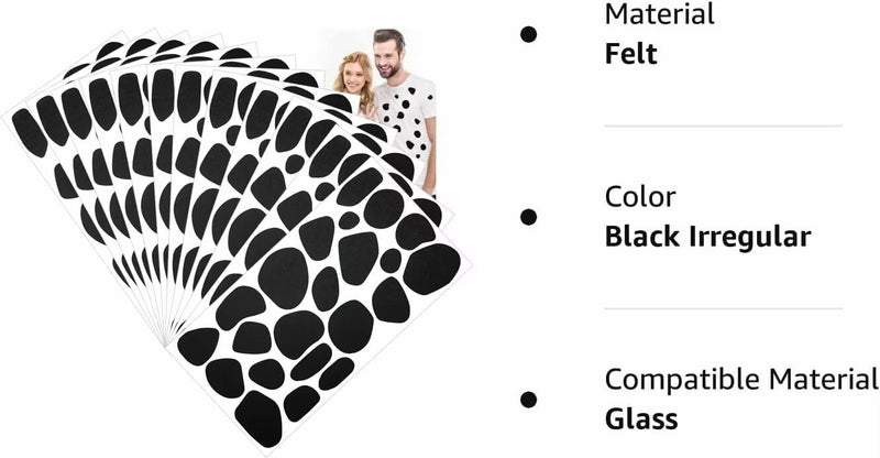 Iceyyyy 12 Sheets Black Adhesive Felt Circles - 200+ Pieces Black Self-Adhesive Felt Messy Dots Sticker Pads for Halloween DIY Projects, Professional Craft Finishing - Image 5