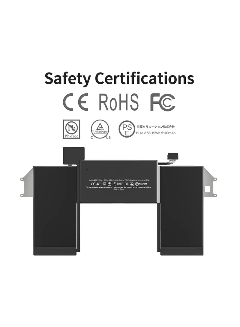 Terabyte Laptop Battery A2337 A2389 Laptop Battery Replacement Compatible with MacBook Air 13 Inch A2337 M1 2020 EMC 3598 MGN53LL/A MGN83LL/A MGN63LL/A MGN93LL/A MGND3LL/A MGN73LL/A MGNA3LL - Image 4