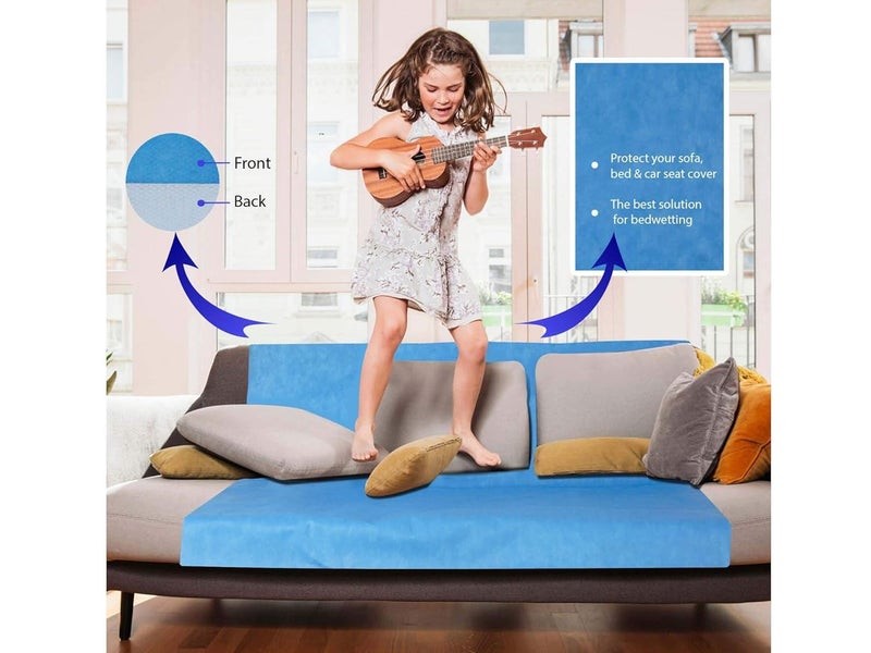 80 GSM 50 Pieces Disposable Waterproof Non-Woven Fabric Bed Sheet for Patients, Massage Bed, Salon, Hospital Bed, Adults & Best for Travel (60 x 60 Inch, Blue)