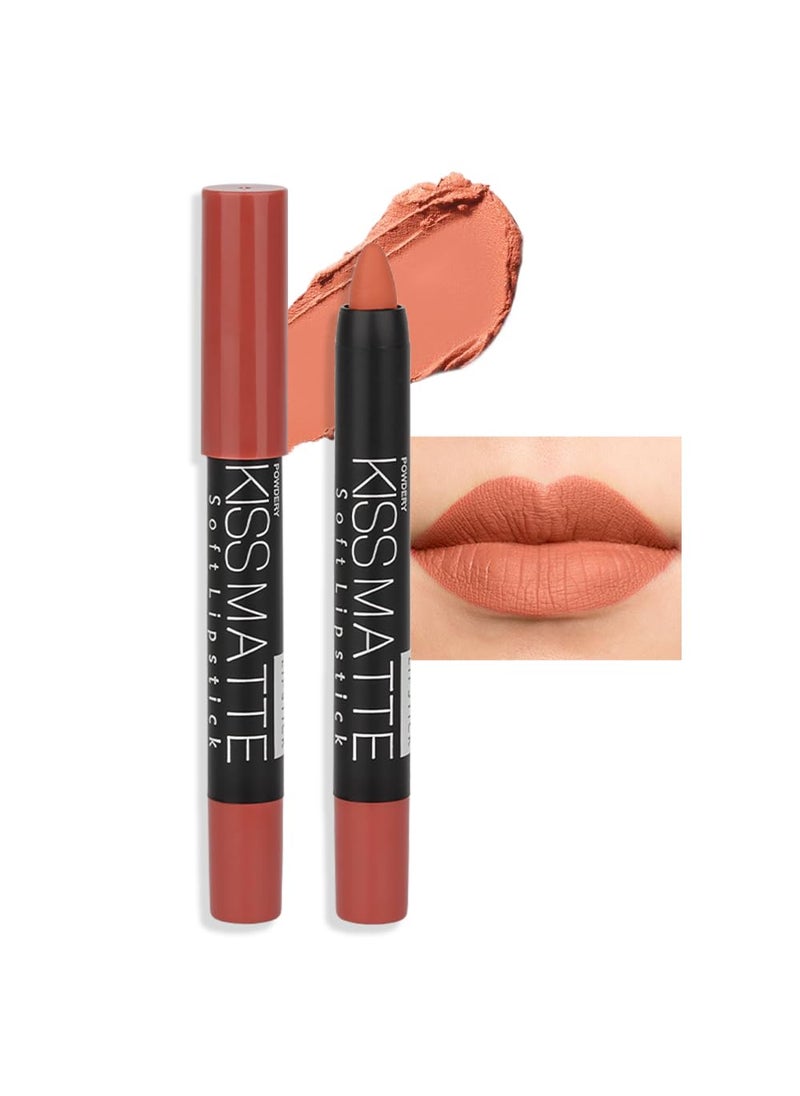 BINGBRUSH BINGBRUSH Smooth Longwear Lipstick Pack Set, Matte Color Stick Ultimate Lip Crayon for Makeup Collection - Waterproof Velvet Lipgloss Lip Stain (19#) 