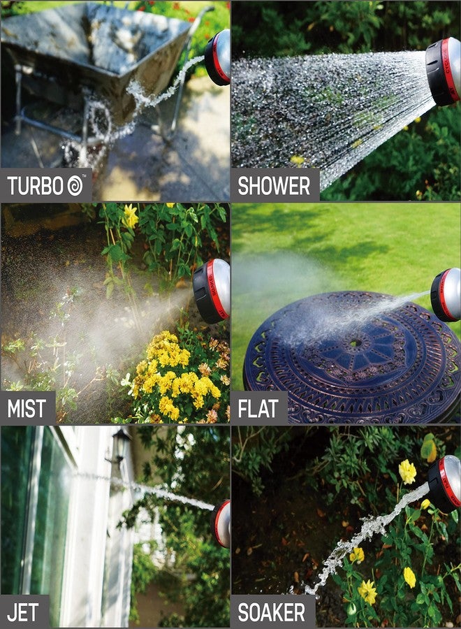 Eden 94824 Pro Metal Thumb-Control Straight 6-Pattern Turbo Nozzle W/Quick Connector Starter Set, HIGH Pressure Garden Sprayer for Hose - Image 4