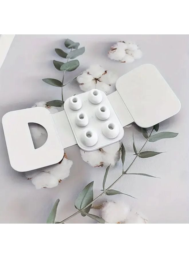 White Noise Reduction Ear Tips 3 Pairs for AirPods Pro and Pro 2nd Gen S M L - Image 2