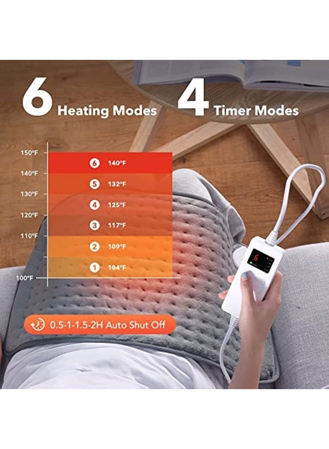 Generic Electric Heating Pad 30x60cm XL Electric Blanket 6-stage Heating 4 Timers And Automatic Shutdown Used To Relief Back Neck And Shoulder Pain  - Image 2