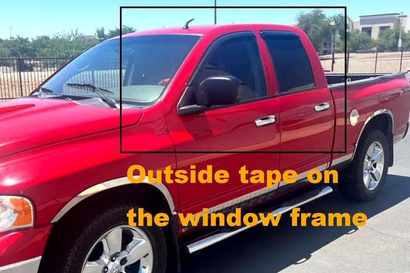 99Parts 4Pcs Smoke Window Sun Rain Visor Vent Guard Deflector Shade Set for Dodge Ram 1500/2500/3500 - Image 3