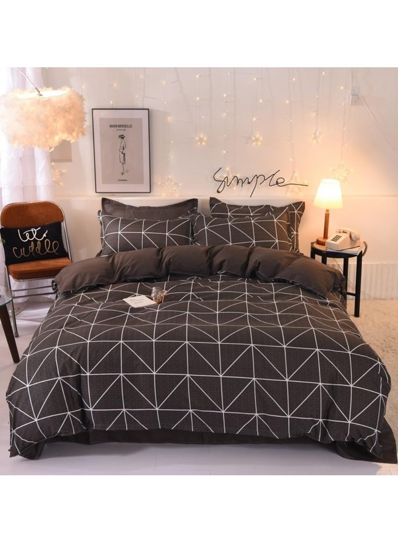 عام “طقم ملاءات من 4 قطع، مجموعة أغطية لحاف ناعمة من القطن، بدون لب، تحتوي على 1 غطاء لحاف بحجم 200 * 230 سم و1 ملاءة و2 غطاء وسادة.” - Image 2