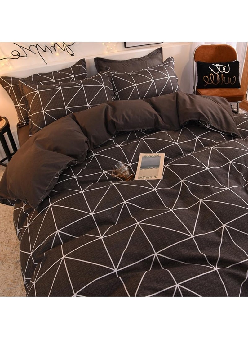 عام “طقم ملاءات من 4 قطع، مجموعة أغطية لحاف ناعمة من القطن، بدون لب، تحتوي على 1 غطاء لحاف بحجم 200 * 230 سم و1 ملاءة و2 غطاء وسادة.” - Image 4