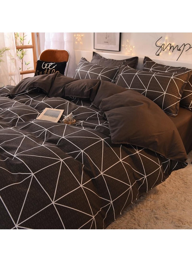 عام “طقم ملاءات من 4 قطع، مجموعة أغطية لحاف ناعمة من القطن، بدون لب، تحتوي على 1 غطاء لحاف بحجم 200 * 230 سم و1 ملاءة و2 غطاء وسادة.” - Image 5