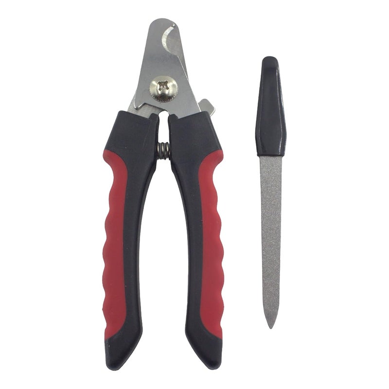 Professional HeavyDuty Pet Nail Clipper with Safety Guard Nail Filer for Dogs and Cats Durable Stainless Steel Trimmer for Large Small Pets Easy Grip RanDom Color Shipped Pack Of 1 - Image 1