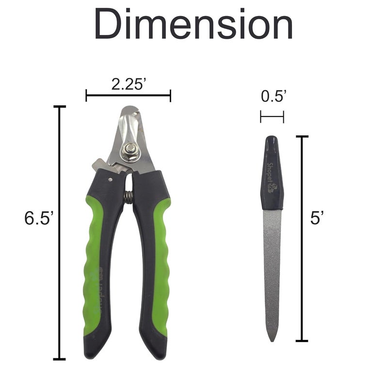 Professional HeavyDuty Pet Nail Clipper with Safety Guard Nail Filer for Dogs and Cats Durable Stainless Steel Trimmer for Large Small Pets Easy Grip RanDom Color Shipped Pack Of 1 - Image 2