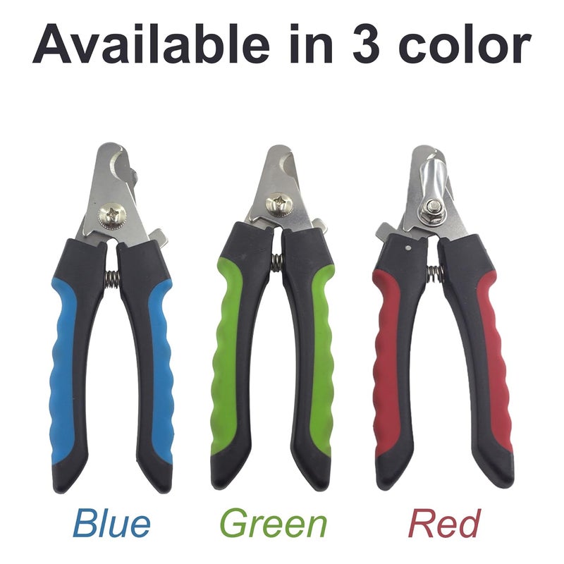 Professional HeavyDuty Pet Nail Clipper with Safety Guard Nail Filer for Dogs and Cats Durable Stainless Steel Trimmer for Large Small Pets Easy Grip RanDom Color Shipped Pack Of 1 - Image 5