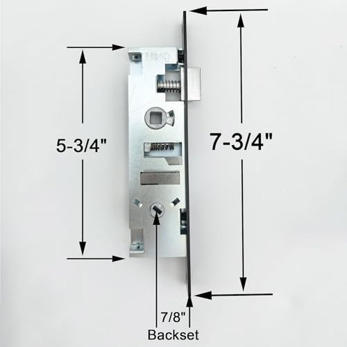 ReigaHood US Flat Slot Storm Door Handle Complete Set Fits for Larson and Wright Screen Door Hardware, 2-1/2" Handle PZ, 7/8" Backset, 7-1/4" Trimplate H.C., Non-Handed, Matte Black - Image 4