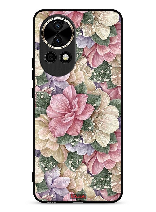 Tolwak غطاء حماية لهاتف هواوي نوفا 13 5G بتصميم زهور عالي الدقة - Image 1