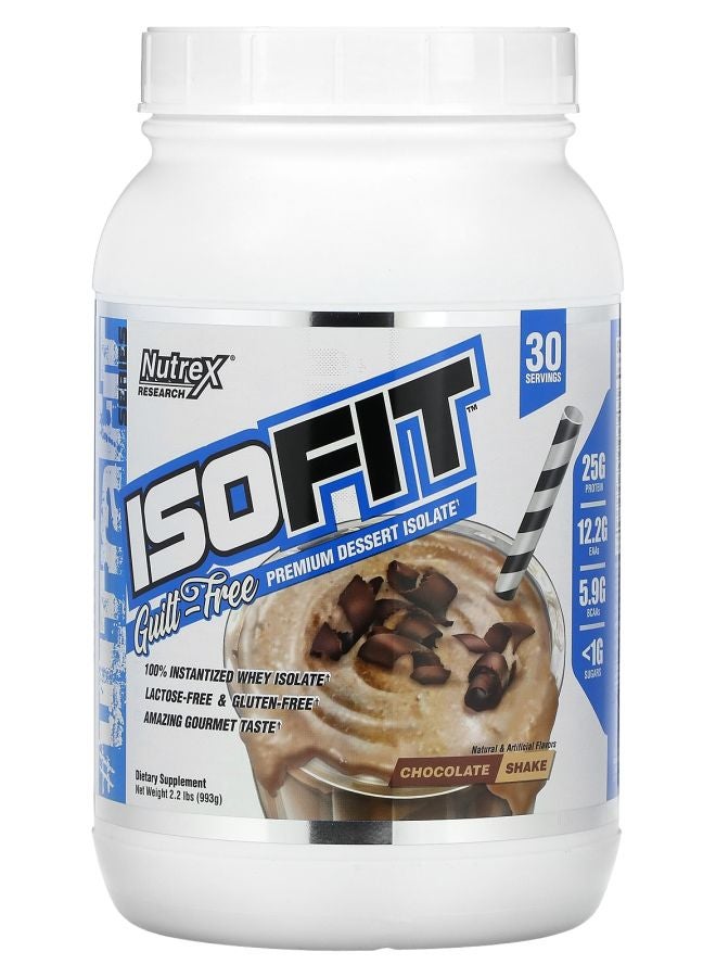 Nutrex Research اهتزاز الشوكولاتة IsoFit 2.2 رطل (993 جرام)