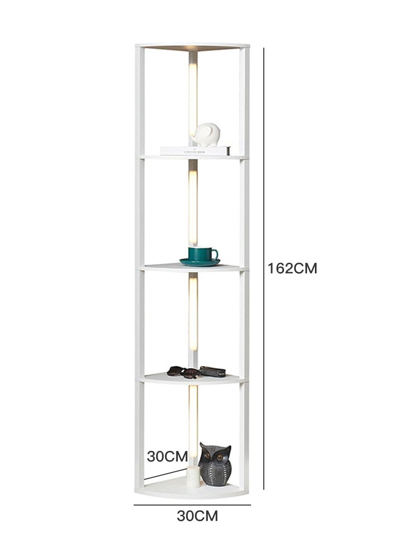Sharpdo Living Room Bedroom Study Room Decoration LED Bookshelf Lamp, Movable 4-Tier Floor Lamp with Storage Rack with Remote Control 11W - Image 5