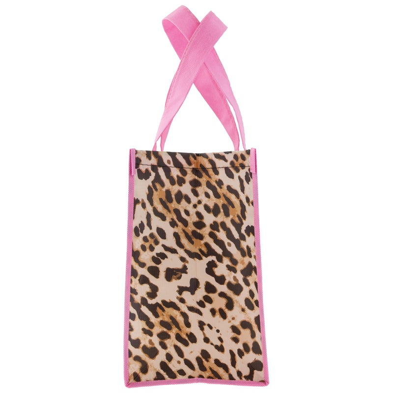 Stephen Joseph Large Recycled Gift Bags, Reusable Multipurpose Waterproof Gift Bag with Handles for Birthday Parties/Shopping, Multicolored Bag with Cute Designs for Kids (Leopard) - Image 4