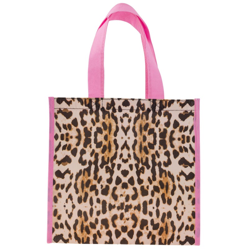 Stephen Joseph Large Recycled Gift Bags, Reusable Multipurpose Waterproof Gift Bag with Handles for Birthday Parties/Shopping, Multicolored Bag with Cute Designs for Kids (Leopard) - Image 2