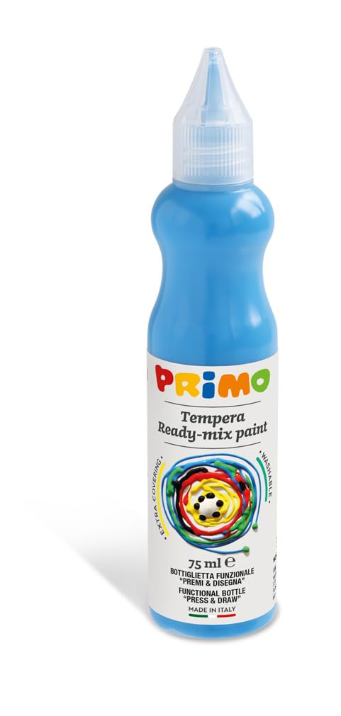 PRIMO Tempera Paint Bottle Set, 75ml, 6-Colors, Classic, Non-Toxic, Washable, for Young Artists - Image 3