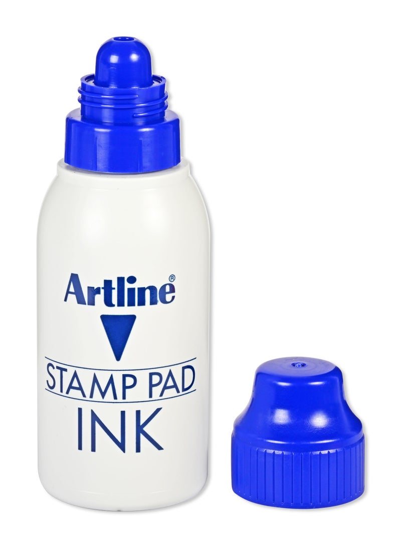 Artline ESA-2N Stamp Pad Ink, 50c.c/mls Bottle, Color:Blue - ARIKESA2NBL - Image 2