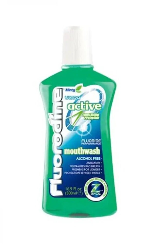 فلورودين مضمضه الترا اكتيف خالى من كحول 500مل