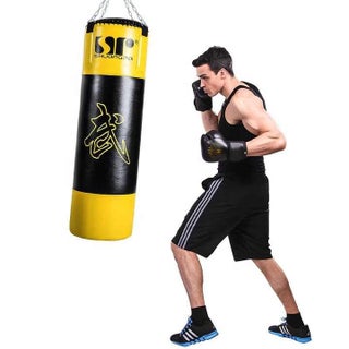 Professional Leather Punching Bag - Premium Quality Imported Sandbag, Punching Bag (Filling) Hanging Punching Bag, Fitness Sandbags for Kickboxing Training Home Gym