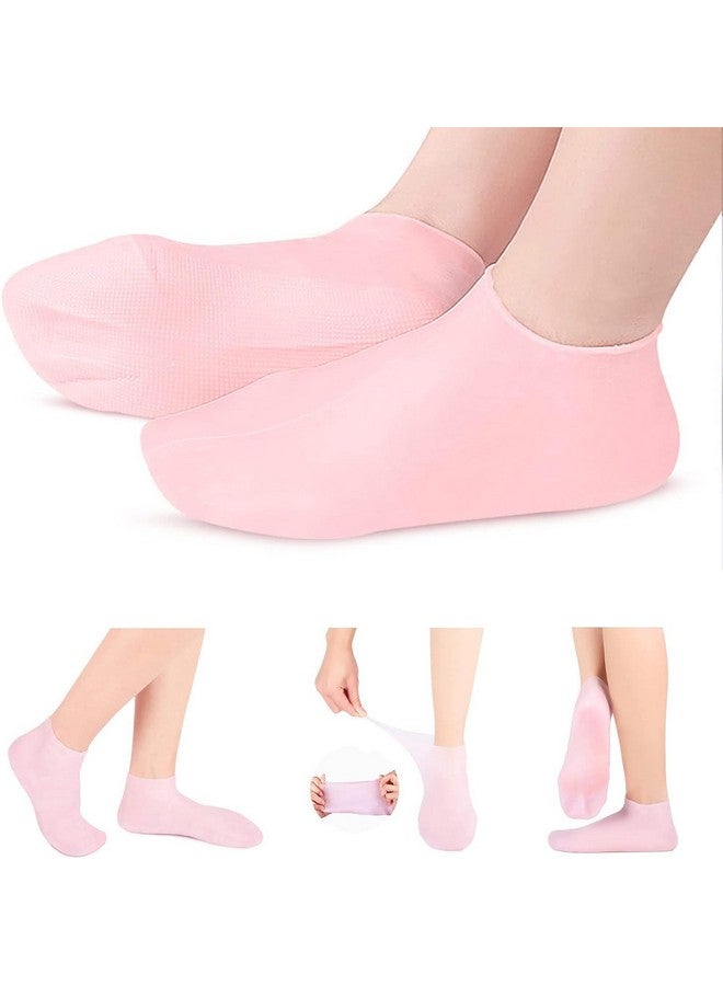 Calyrex Moisturizing Socks, Aloe Socks, Foot Spa Gel Silicone Socks for Women (1 Pair), Pedicure Socks for Repairing Dry Feet, Cracked Heel and Softening Rough Skin - Image 1
