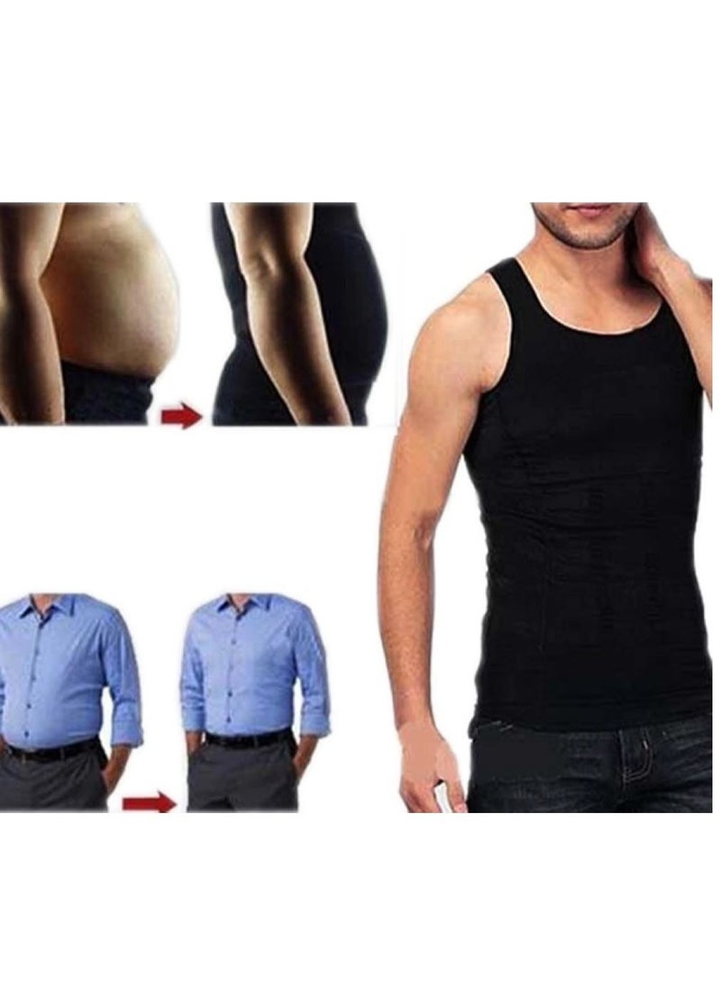 SLIM'N LIFT - Sweatshirts Vest Corset Underwear Body Shaper Slimming Men Sports Vest Underwear Slim Waist Cincher Abdominal Control Abdominal Compression Black - Image 1