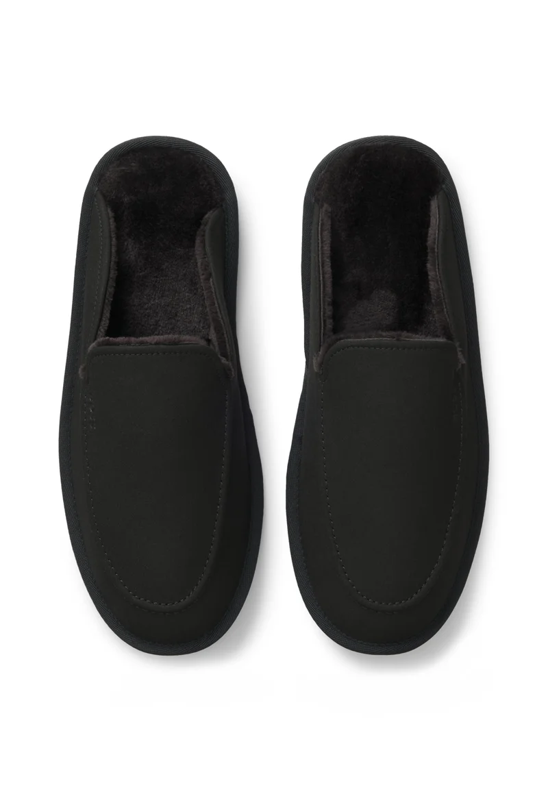 BOSS Black Microfibre slippers with rubber sole for Men | Best Price UAE