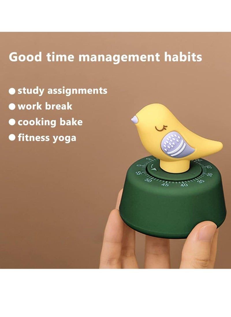 Oasisgalore Cute Blue Bird Kitchen Timer Mechanical Reminder Timer Boiling Egg Timer for Baking, Cooking Timing Tool  - Image 3