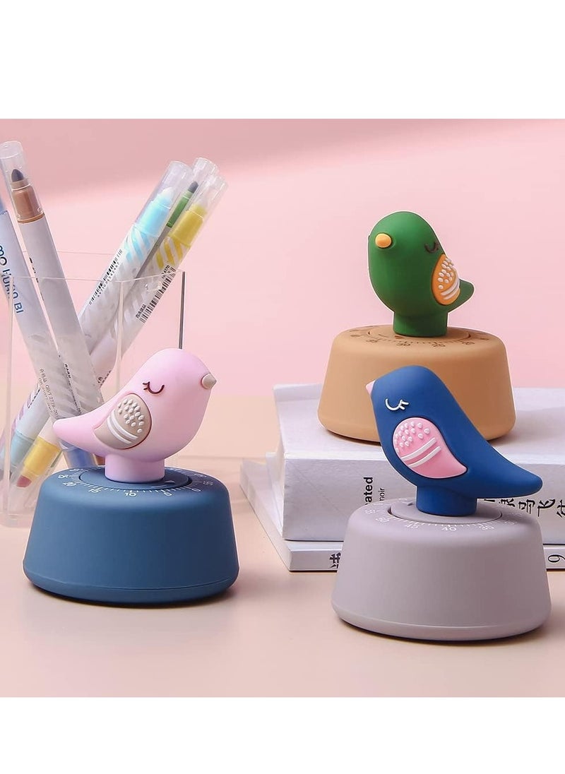 Oasisgalore Cute Blue Bird Kitchen Timer Mechanical Reminder Timer Boiling Egg Timer for Baking, Cooking Timing Tool  - Image 5