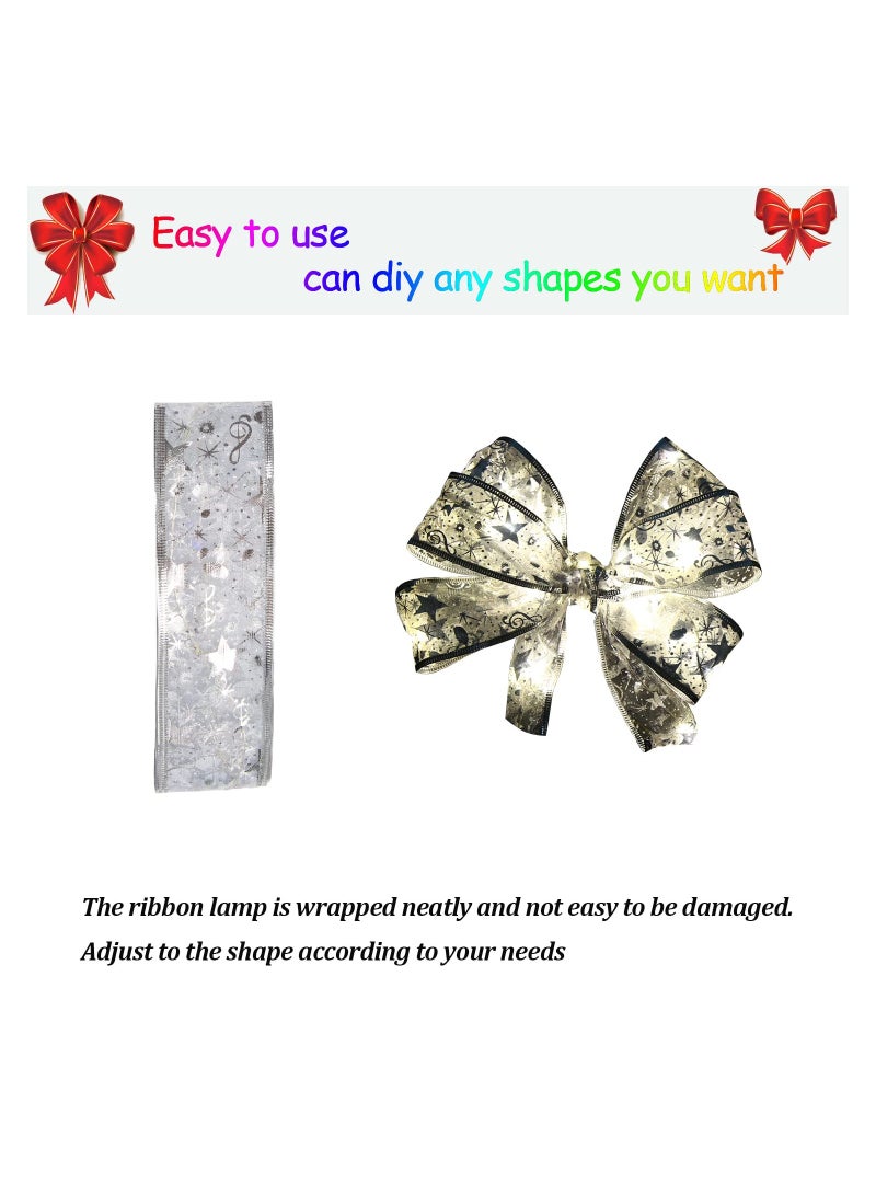 KASTWAVE Christmas Fairy LED Lights, 16.4ft Christmas Ribbon Fairy Lights Christmas Tree Decoration Xmas Gift for Outdoor Weddings Garden Holiday Fairy Lights Indoor Outdoor Xmas Decoration(Sliver Warm Light) - Image 4