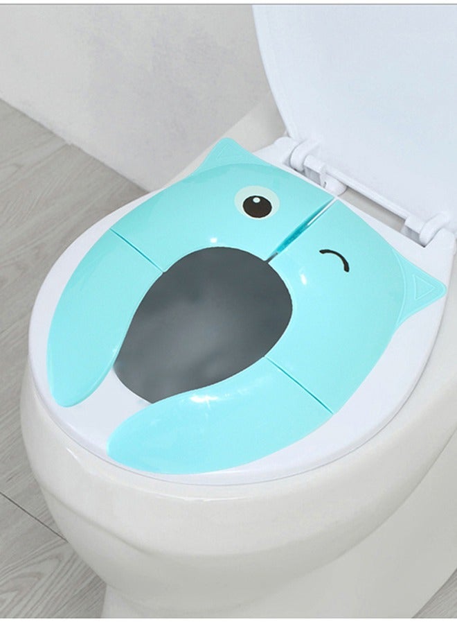 ترقية مقعد الوعاء المحمول مع حارس سبلاش للأطفال الصغار ، حقيبة حمل السفر القابلة للطي ، وسائد تدريب المرحاض غير المنزلقة تغطي الطفل والأطفال الصغار والأطفال - Image 1