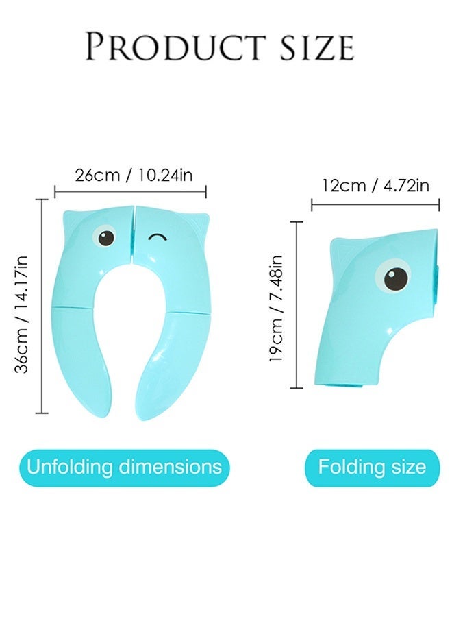 ترقية مقعد الوعاء المحمول مع حارس سبلاش للأطفال الصغار ، حقيبة حمل السفر القابلة للطي ، وسائد تدريب المرحاض غير المنزلقة تغطي الطفل والأطفال الصغار والأطفال - Image 5