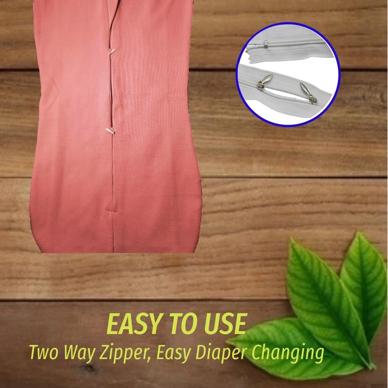 MammaChamp Zipper Swaddle POD Sleeping Bag Blankets Wrap Sack for Newborn Infant Baby 0-3 Months (Pack-of 2) (Yellow + Brown) - Image 5