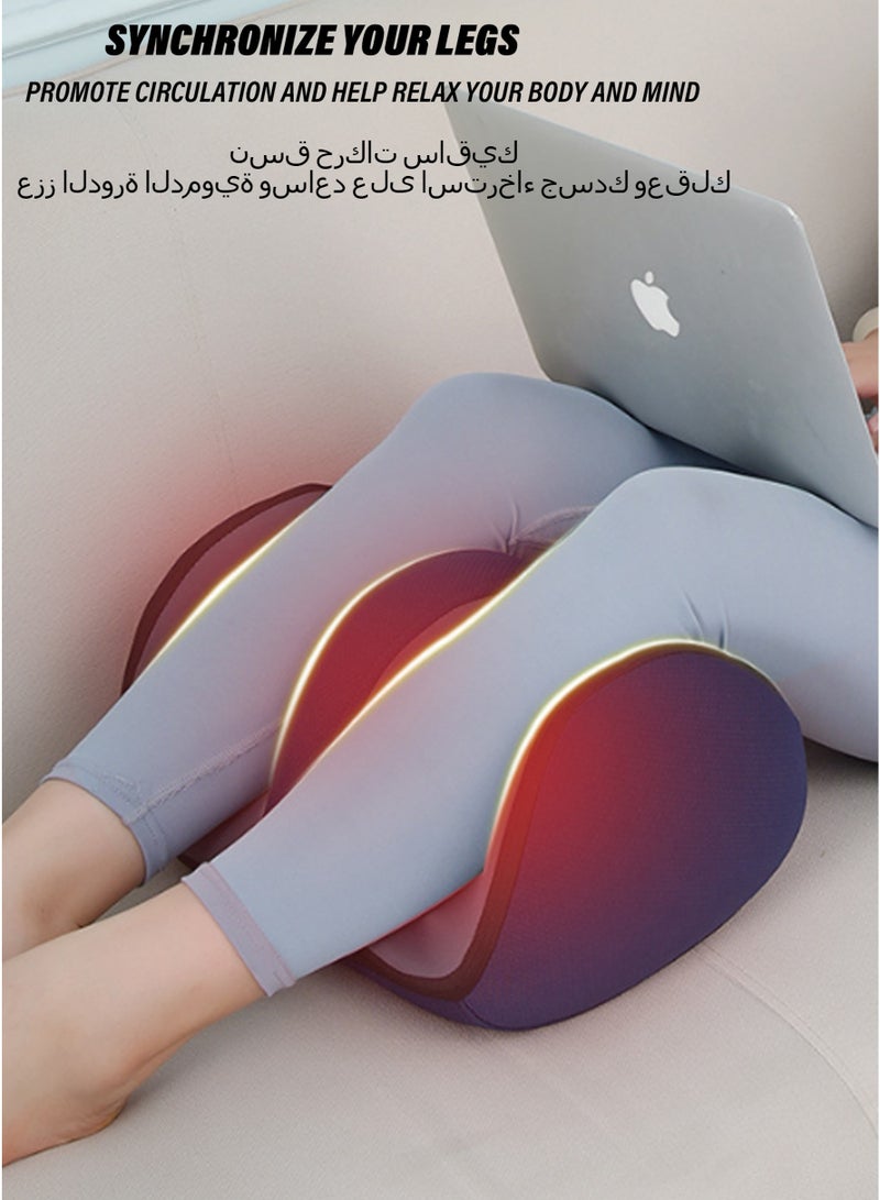 هالامين جهاز تدليك كهربائي للقدمين مزود بخاصية التسخين - جهاز تدليك للساقين والذراعين يعمل باللف والعجن لتخفيف الألم وتحسين الدورة الدموية - شدة قابلة للتعديل، تدليك بالضغط، جهاز تحكم عن بعد - خفيف الوزن للاستخدام المنزلي والمكتبي - Image 5