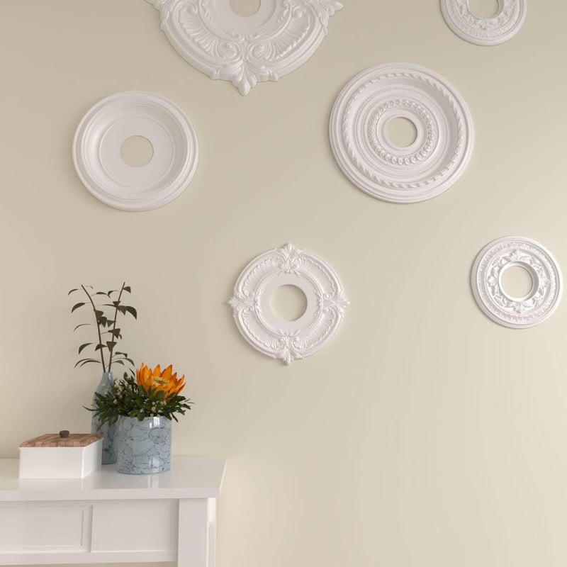 Ekena Millwork CM12ATMDF Attica Ceiling Medallion (Fits Canopies up to 3 1/2"), Hand-Painted Midnight Dream - Image 5